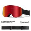 Магнитные двуслойные горнолыжные очки с откидной маской