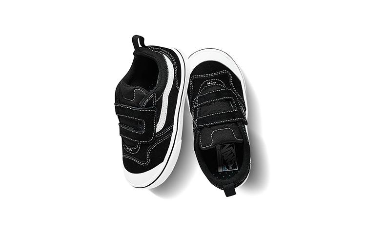 Vans Comfycush New Skool V Низкие кроссовки для малышей Черно-белые Младенцы и малыши VN0A4TZH6BT