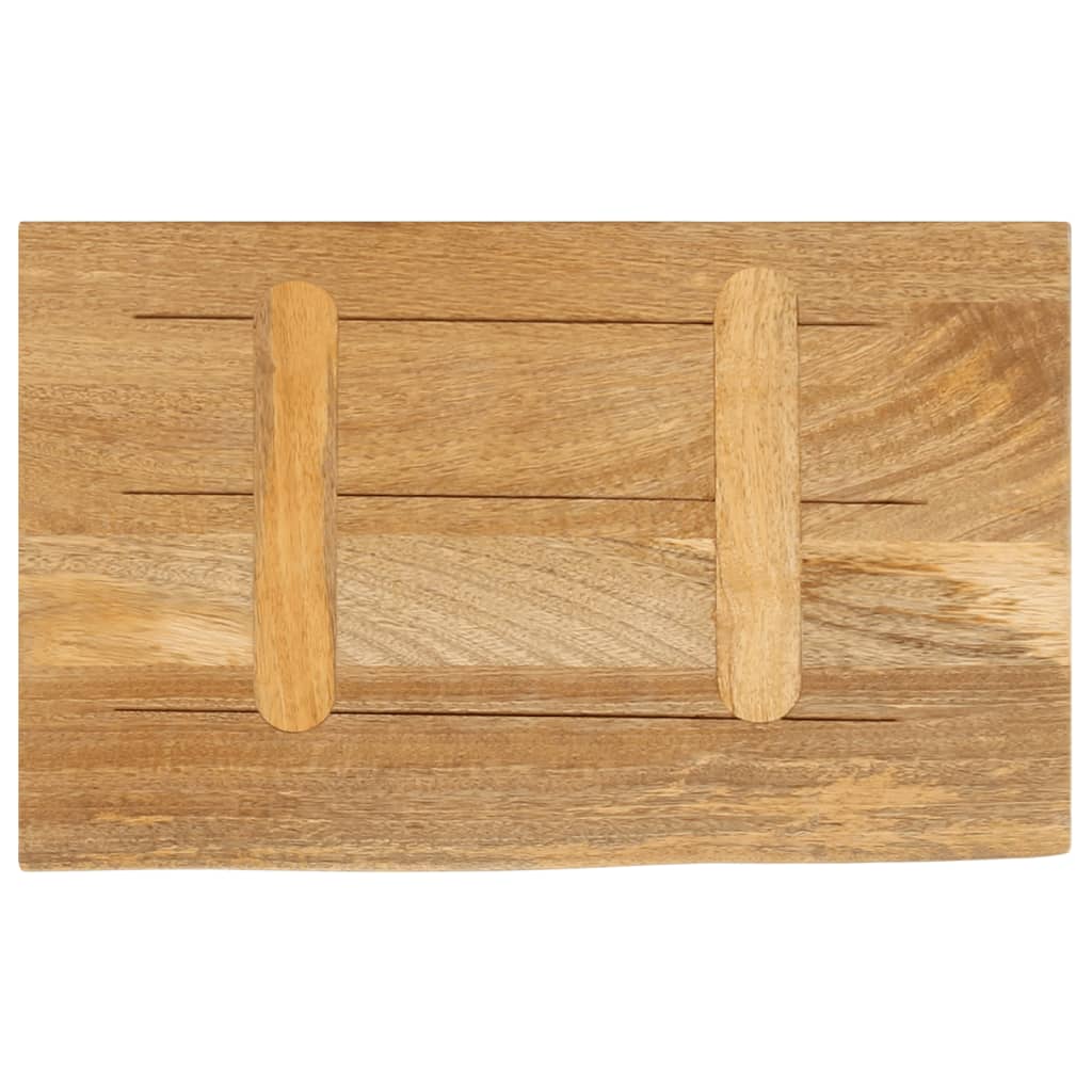 Solid Mango Wood Table Top with Natural Edge 60 x 40 x 3.8 cm