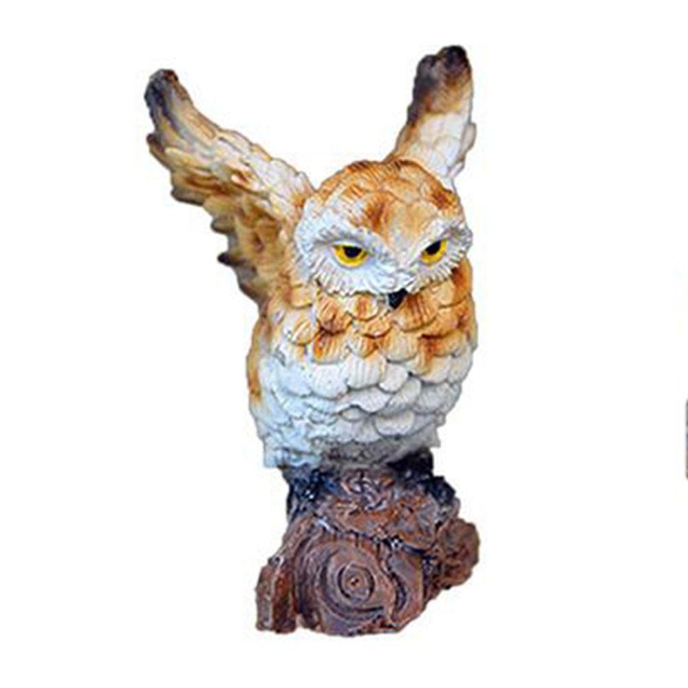 Owl Figurine Resin Realistic Adorable Owl Fairy Garden Decoration Ornament Miniature Animals Landscape Home Decor Accessory