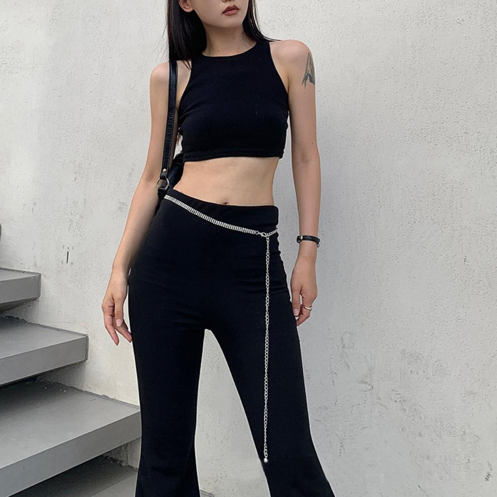 Длинный поясной ремень, блестящий пояс, элегантная цепочка на талию для женского платья, пальто