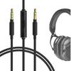 Кабель Geekria, совместимый с нейлоновой оплеткой, аудиошнур Crossfade LP для наушников, подходит для встроенного микрофона и регулятора громкости, кабель m V-M0DA, 3,5 мм 1,2