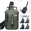 Multifunction Crossbody Bag Men USB Charging Chest Pack Short Trip Messengers Chest Bag Waterproof Large Capacity Shoulder Bag
