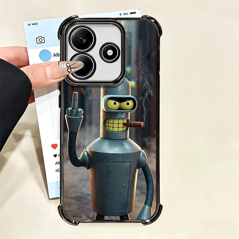 Мультяшный Забавный F-Футурама Мягкий Чехол Для Телефона Для Xiaomi Poco X7 X8 Pro Max X6 X5 X3 F8 Ultra F7 M8 M7 M5S Redmi 15C 15A 15 14C 13C
