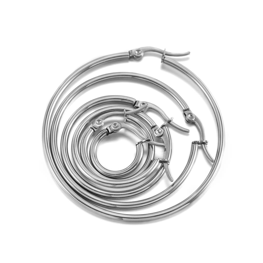 10Pcs/Lot 15-50mm Stainless Steel Earrings Open Earring Hooks Base Ear Ring Drops DIY Dangle Earring Jewelry Making Accessories