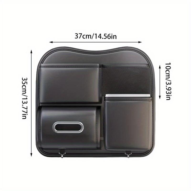 Мусорное ведро для автомобиля из ПУ кожи 2-в-1, органайзер для салфеток на спинку сиденья, контейнер для мусора для автомобиля