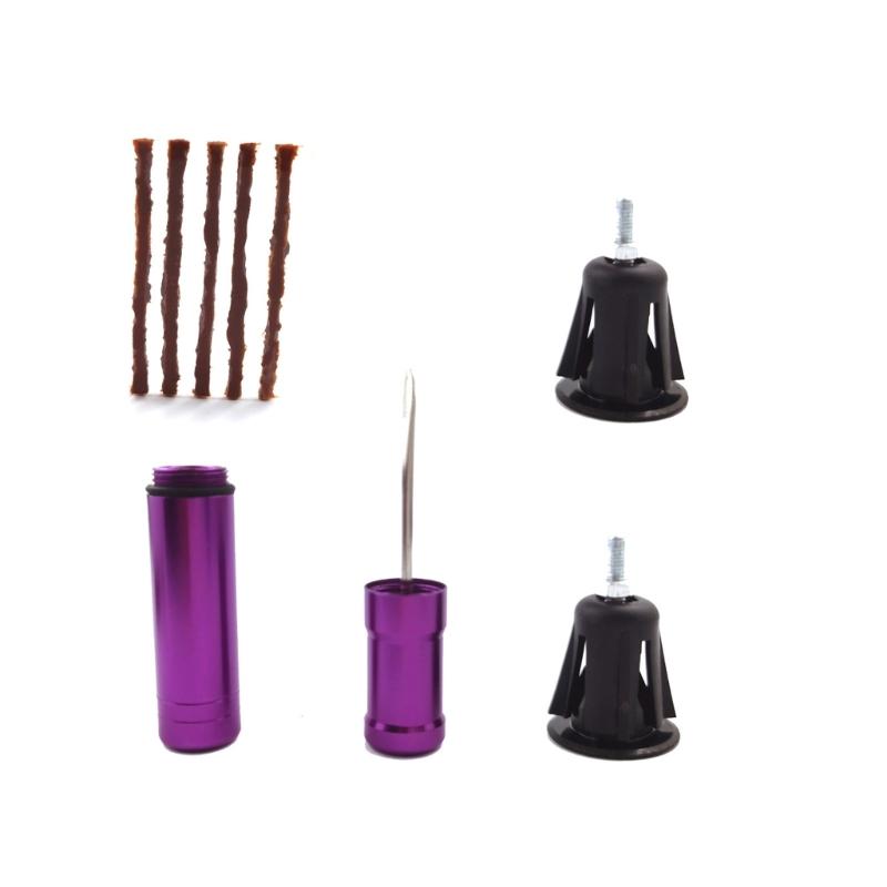 Tire Repairing Kit with Bacon Strips and Storage Canister for Mountain Bike Tires Tubeless Bike Tire Repair Tool