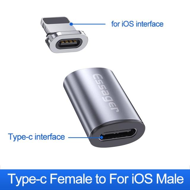 Essager Магнитный адаптер Micro USB Type C для iPhone Samsung Xiaomi Micro Female to USB C Male Кабель Магнитный преобразователь Разъем