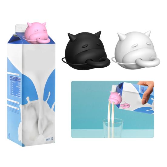 Силиконовый колпачок для молока с защитой от проливания, универсальный картонный диспенсер, герметичный, многоразовый, в коробке, дивертер для молока, забавный кухонный гаджет для любителей молока