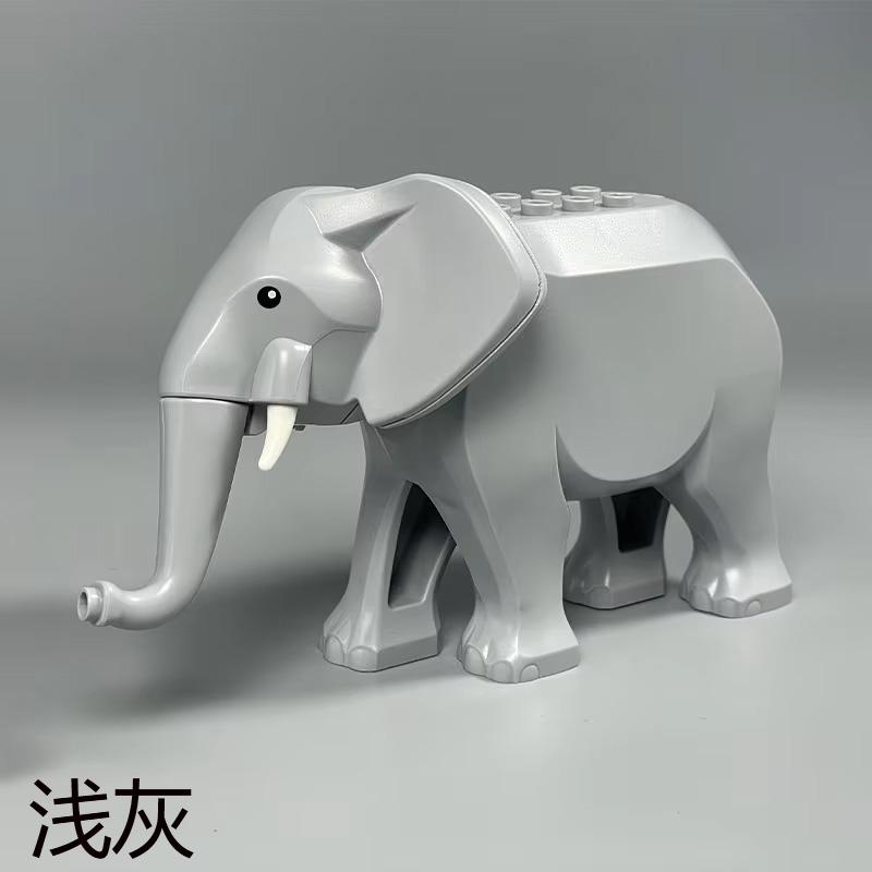Конструктор MOC Животная Сцена Зоопарк Слоны Жирафы Шимпанзе Верблюды Козы Верблюд Попугаи Голубь Аксессуары Кубики Игрушки N09