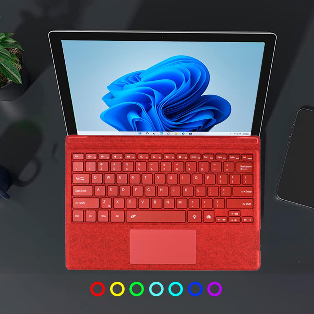 Microsoft Surface Keyboard Pro 3 4 5 6 7 BT 5.1 Цветная Подсветка Магнитная Тонкая 10м Диапазон Дизайн для Клавиатуры Surface Pro