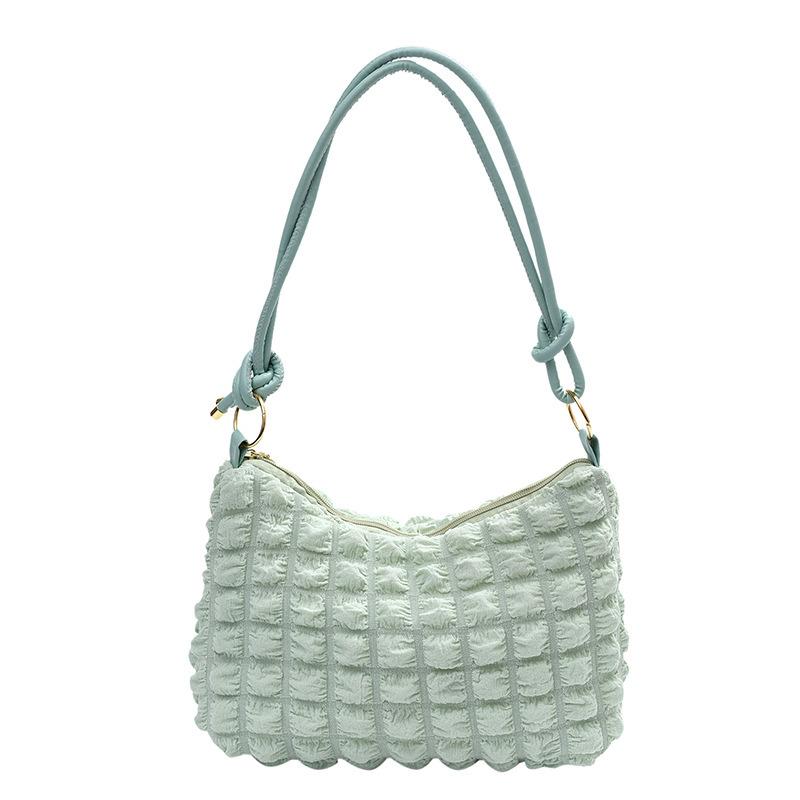 Small Fresh Bubble Women's Bag Soft Pleated Armpit Bag Girl Fashion Trend Simple Shoulder Bag