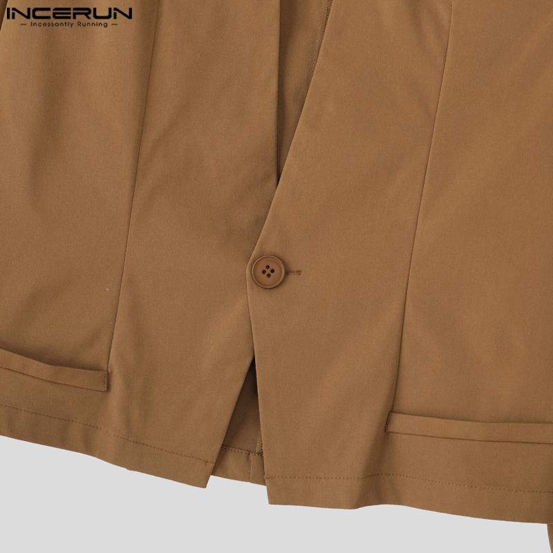 INCERUN Мужские наряды Топы с длинным рукавом и укороченные, длинные брюки, повседневные комплекты для вечеринок