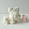 Top Quality  Day Love Rose Bear 3D Candle Silicone Mold DIY Bears Handmade Soap Plaster Aroma Candle Mold Home Decor Crafts