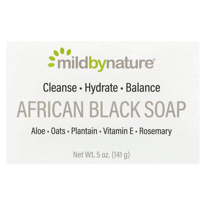 Натуральное африканское черное мыло Mild By Nature с овсянкой и бананом, 141 г (5oz)