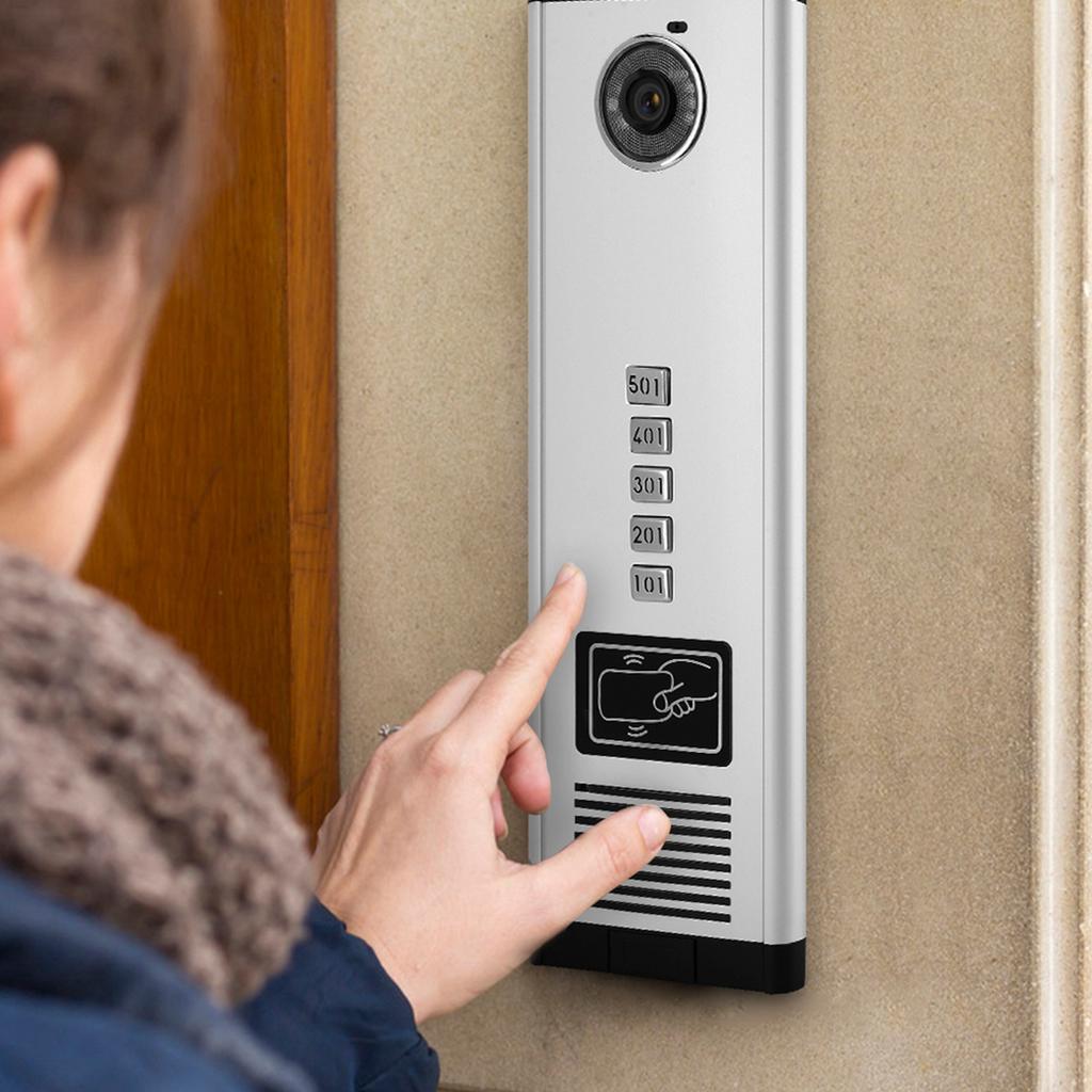 7-дюймовый HD ИК-видеодомофон дверной звонок одна камера с пятью мониторами