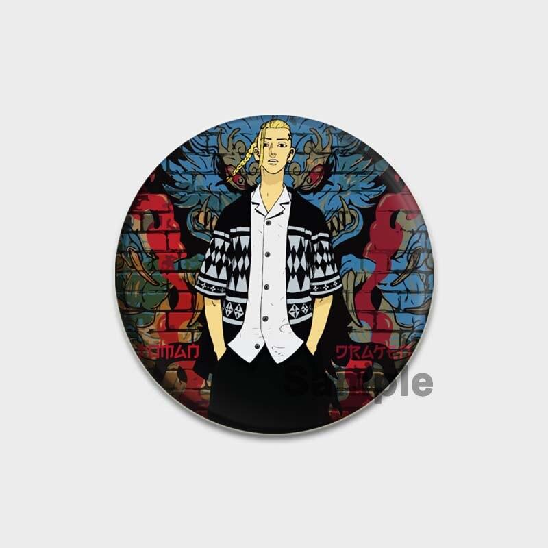 58 мм значок Мстителей Токио, аксессуары в стиле аниме, брошь на булавке, украшение для рюкзака, детские подарочные броши для женщин, ювелирные изделия, одежда, искусство