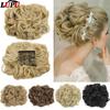 Synthetic Comb Clip In Curly Hair Extension Chignon Hair Pieces Women Updo Cover Hairpiece Extension Messy Hair Bun