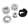 Belt Pulley Kit with 1.5in Width Cogged Belt PC2258 Replacement For Big Block 383 400 413 440 Engine Silver