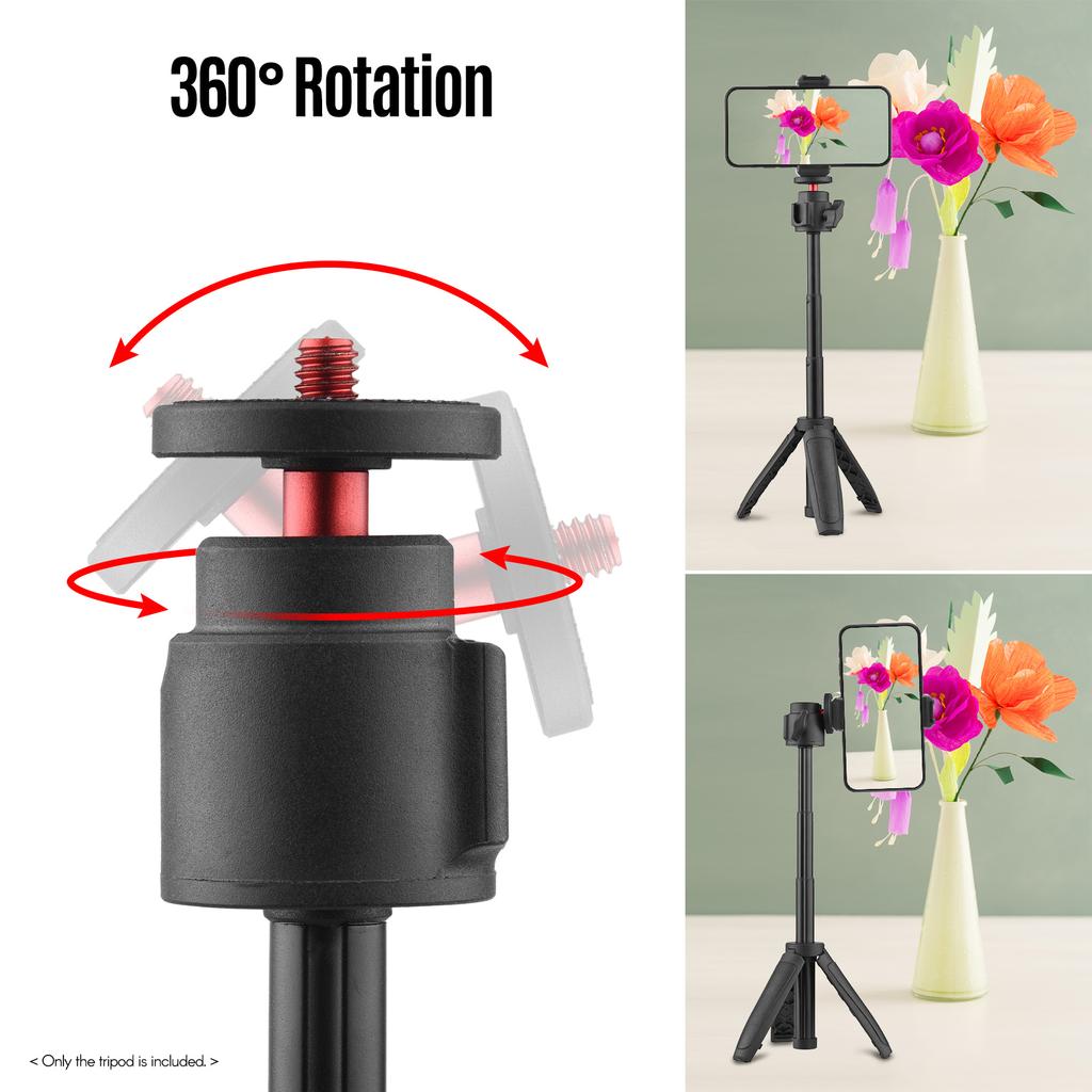 Lightweight Portable Mini Tripod Extendable Tripod Stand Handle Grip with 4 Levels of Adjustable Height