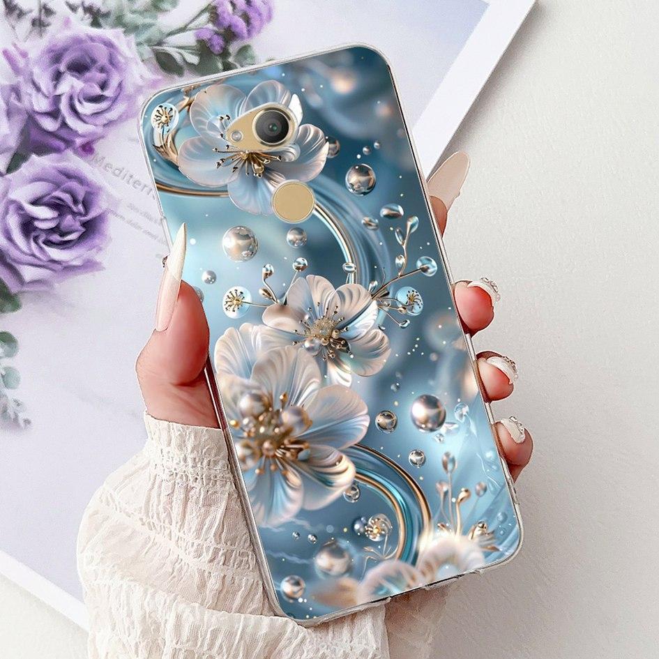 For Sony Xperia XA2 Case H3113 H3123 H3313 Cover Fashion Art Flower Painted Soft TPU Bumper on Sony Xperia XA2 Ultra H3213 Shell