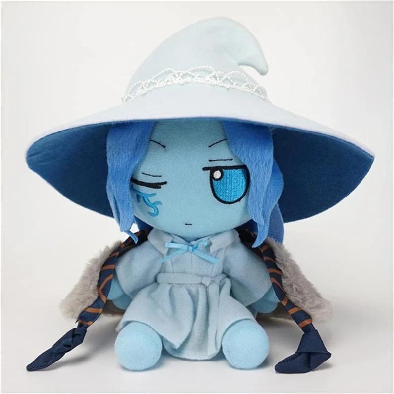 20cm Cute Blue Witch Plush Toy Soft Stuffed Doll with Removable Hat Cloak Birthday Christmas Gift for Kids Fans
