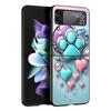 Эстетика отпечатков лап Собаки Жесткий ПК Чехол для Телефона Для Samsung Galaxy Z Flip 7 6 5 4 Черная Крышка Для Galaxy Z Flip 3 Складные Чехлы Сумки