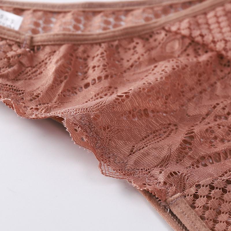 New Panties Women Lace Underwear Sexy Low-Waist G String Thong Transparent Hollow Out Briefs Solid Soft Female Lingerie
