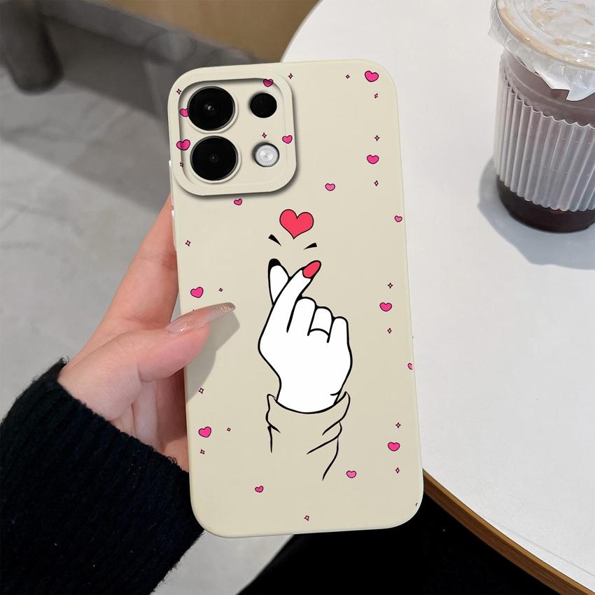 Для Oppo K12 A5 A5X Realme 5 6 7 8 9 10 Pro Plus чехол для телефона Pretty Love Heart Pattern Мягкий силиконовый улучшенный защитный чехол от падения для Oppo Shell
