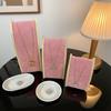 A Bamboo Pink Necklace Stand, Suitable for Storing and Organizing Bracelets and Necklaces.