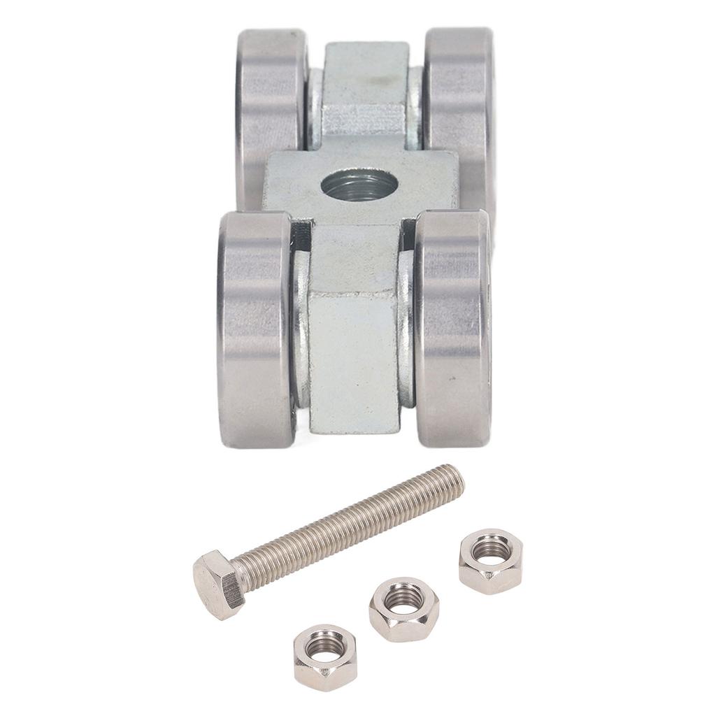 4-колесный шкив в сборе, нержавеющий, роликовый шкив с глубоким шарикоподшипником для маленькой тележки