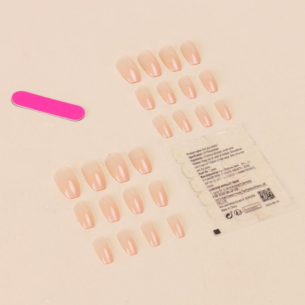 Европейские и американские градиентные персиковые балетные типсы для коротких ногтей