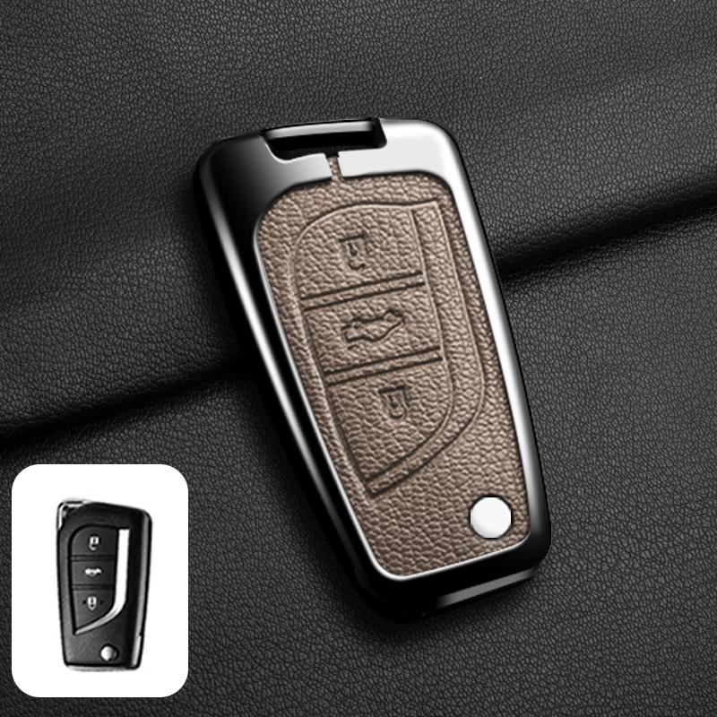 OFWP3 Leather Car Key Cover Case Shell for Toyota Hilux Revo Auris Corolla Reiz Avensis Verso Yaris Aygo Rav4 Scion TC IM 2017 2016