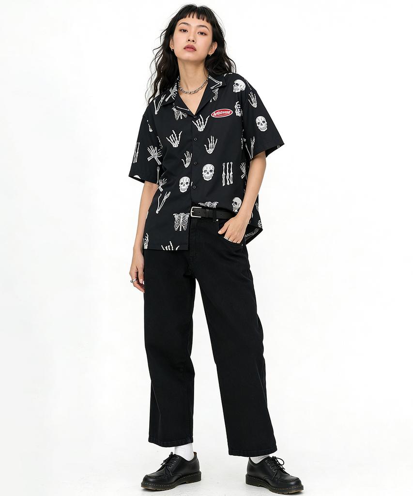 ARTISTWEAR [Atw] Boneyard Open Collar Short Sleeve Shirt