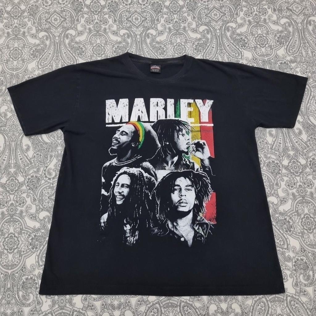 Unisex shirt Cotton Oversize Large Size Bob Marley 2XL Vintage Graphic Print Rock Tees Brand One Love XXL Rasta