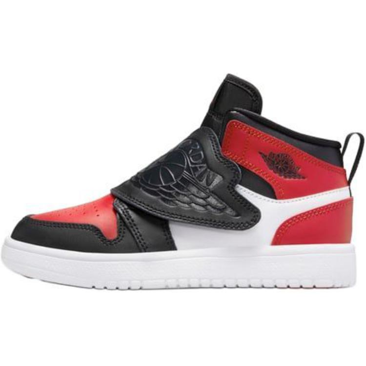 Air Jordan Sky Jordan 1 PS Bred Toe Kids Sneakers Black Varsity-Red White BQ7197-016