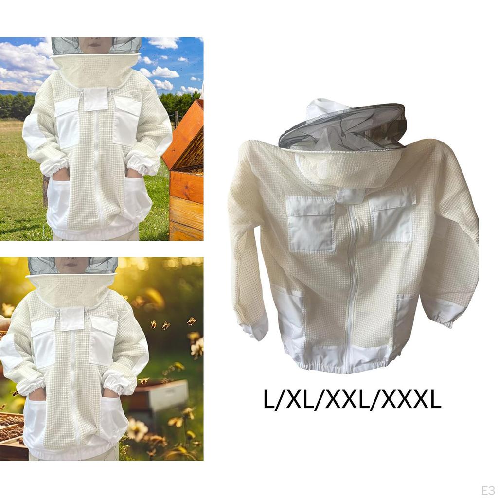 Beekeeping Jacket Beekeeper Clothing Bee Keeping Supplies Breathable Professional Lightweight with