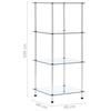 VidaXL 4-Tier Shelf Transparent 40x40x100 Cm Tempered Glass 249505