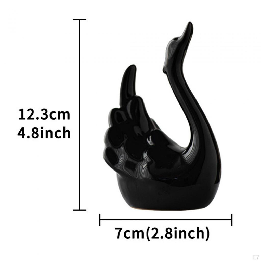 Элегантные статуэтки лебедей: Керамическая скульптура для домашнего декора и подарков