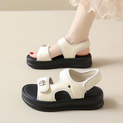 Модные женские сандалии CRLAYDK с регулируемым ремешком на липучке, удобные туфли на платформе, летняя обувь для ходьбы, повседневные уличные пляжные нарядные шлепанцы