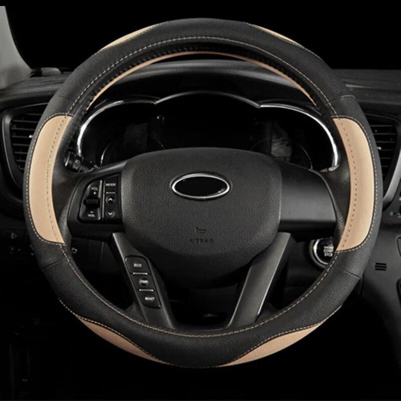 DERMAY Универсальный 38 см чехол на руль автомобиля из искусственной кожи для Ford focus 2 3 BMW e46 e39 Volkswagen Toyota Chevrolet cruze Opel