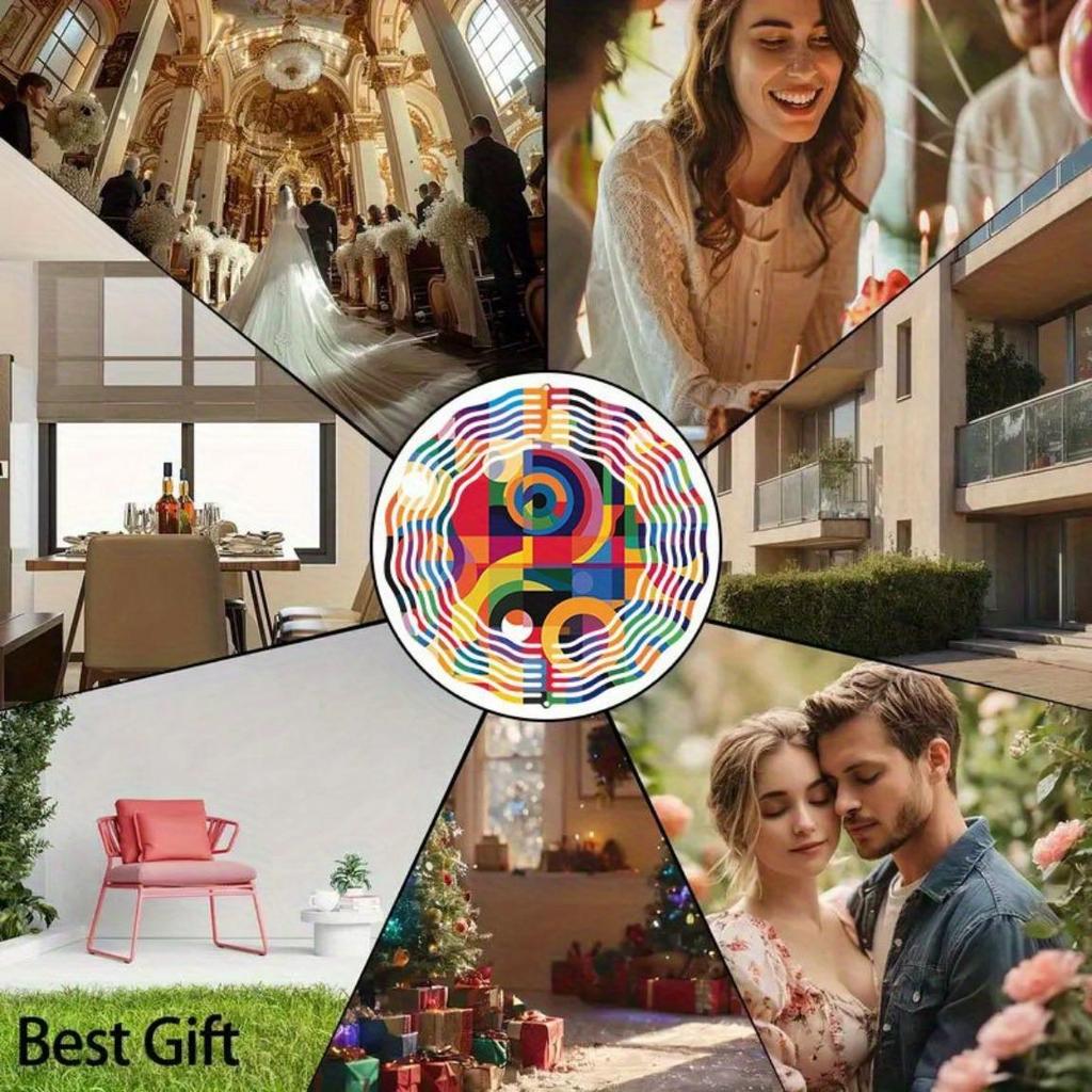 Современный Пэчворк Цветной Арт Ветряная Мельница – Бесконечно Вращающийся Декор для Двора, Сада и Дома на Солнечной Батарее/Аккумуляторе