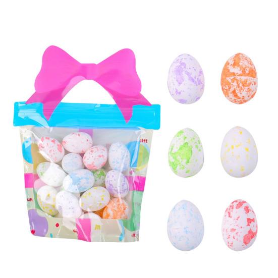 Yousheng 18 шт. пенопластовых пасхальных яиц, самодельные поддельные цветные яйца, наполнители для пасхальных корзин, пятнистые искусственные яйца для пасхальных венков для охоты на яйца, декор