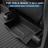 Для Tesla Model Y 2017-2025 Автомобильный органайзер для хранения под сиденьем Ящик-выдвижной держатель TPE Хранение Нижний ящик Автомобильные аксессуары Декорация
