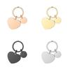 Fashion Car Key Ring Charm Bag Accessories Durable Titanium Steel Heart Key Chain Handbag