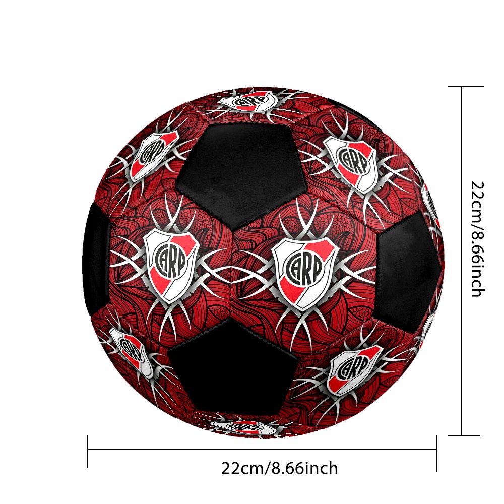 River Plate Soccer Ball Size 5 Colorful Machine Stitched PVC Competition Ready Durable High-Bounce