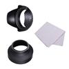 67mm Lens Hood Set with Tulip Flower Lens Hood + Collapsible Rubber Lens Hood + Lens Cleaning Cloth