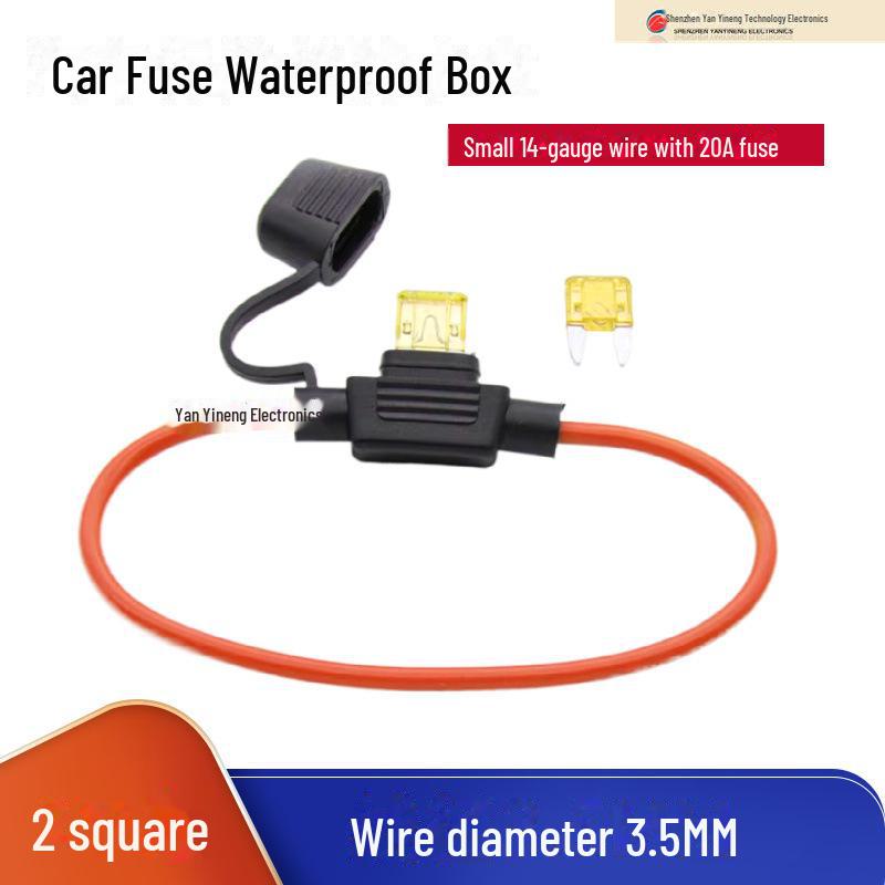 Водонепроницаемый автомобильный блок предохранителей с 30-сантиметровым проводом и держателем предохранителя