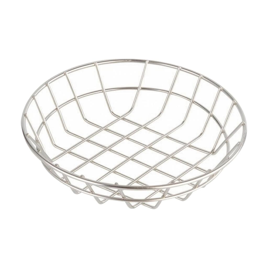 Metal Wire Serving Basket Restaurant-Style Ventilated with Raised