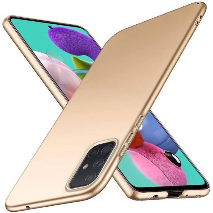 Coque de Protection pour Samsung Galaxy A51 - PROSHOP - Silicone Liquide - Doré
